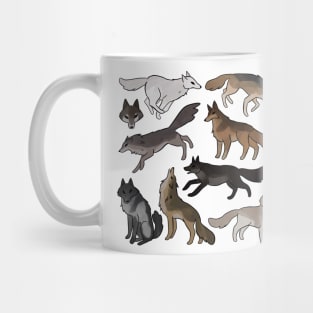 Cute wolves illustration Mug